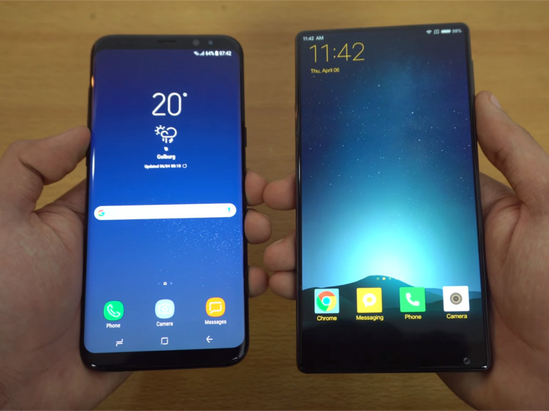 Galaxy S8 vs Xiomi MI MIX
