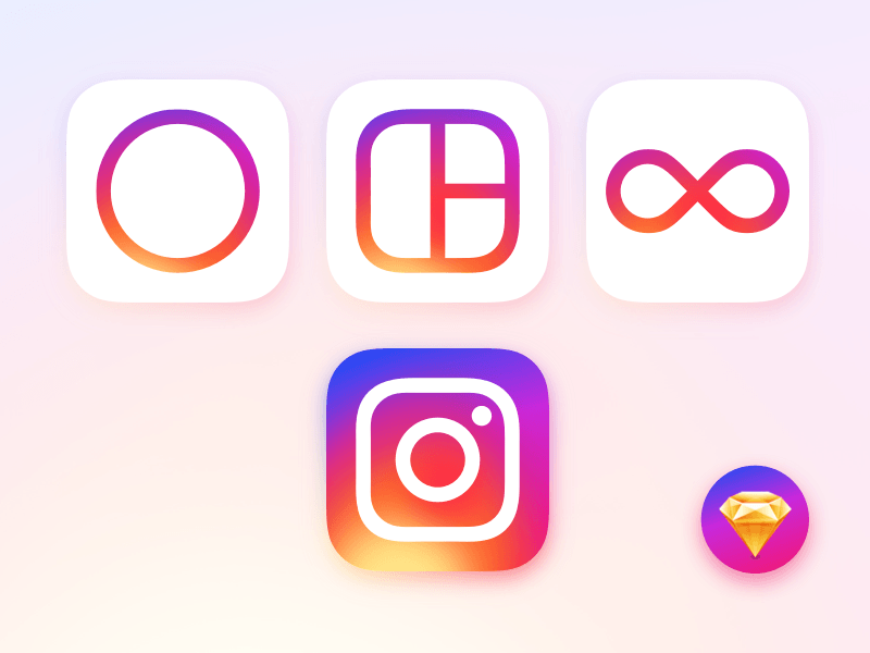 instagram logos in sketch r44