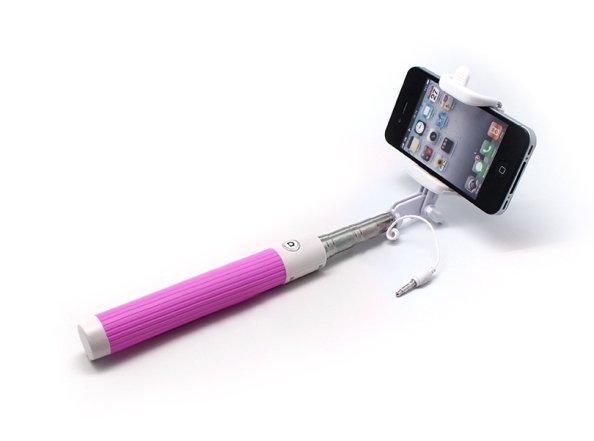 Selfie stick Z07-5 kabl 3.5mm pink