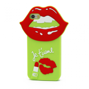 Maska silikonska Lips Je taime za iPhone 5 zelena