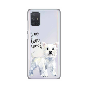 Maska Silikonska Print Skin za Samsung A715F Galaxy A71 Live Love Woof