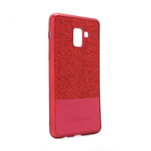 Maska Sparkle Half za Samsung A730F Galaxy A8 Plus 2018 crvena