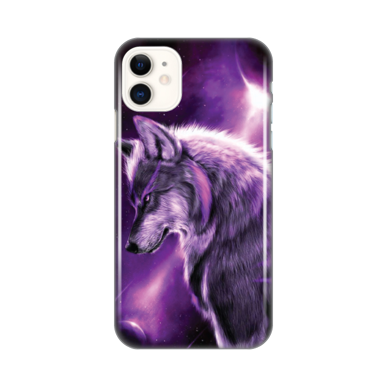 Maska Silikonska Print za iPhone 11 6.1 Purple Wolf