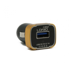 Auto punjac LDNIO DL-C22 dual USB 2.1A sa iPhone 6/6S kablom crni