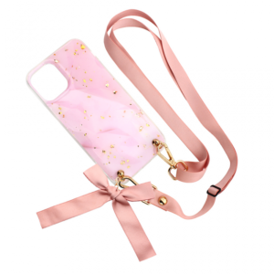 Maska Fashion Strap Glitter za iPhone 12 Mini 5.4 roze