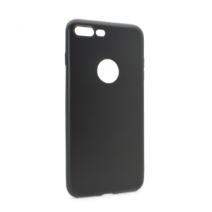 Maska silikonska Skin za iPhone 8 plus mat crna (sa otvorom za logo)