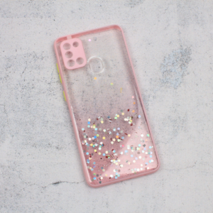 Maska Frame Glitter za Samsung A217F Galaxy A21s roze
