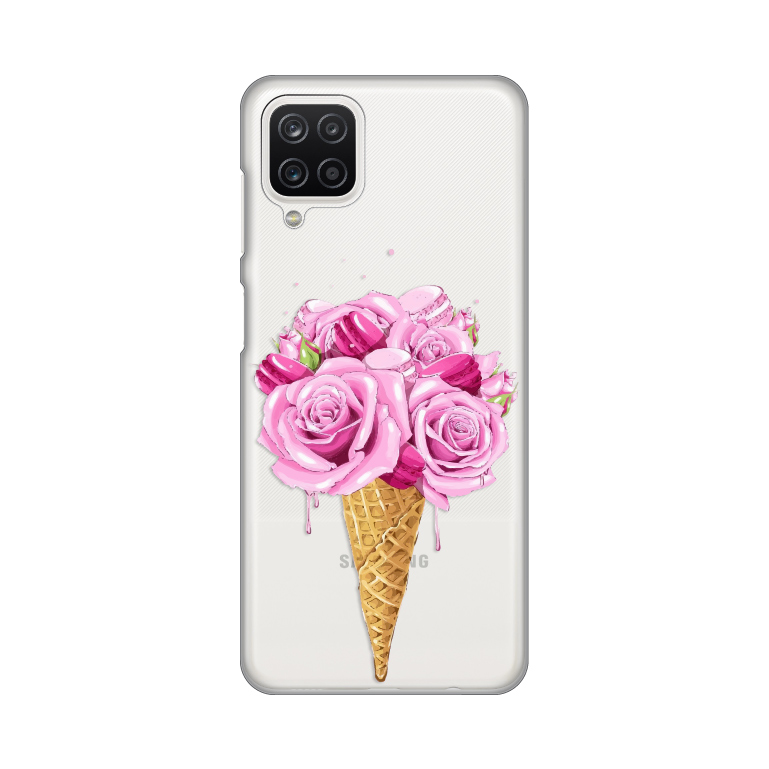 Maska Silikonska Print Skin za Samsung A125F Galaxy A12 Rose Cone