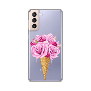 Maska Silikonska Print Skin za Samsung G996B Galaxy S21 Plus Rose Cone