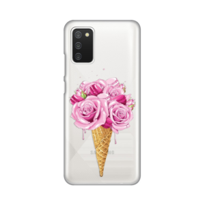 Maska Silikonska Print Skin za Samsung A025F Galaxy A02s Rose Cone