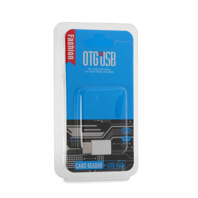 Adapter OTG micro USB na Type C beli