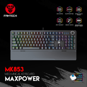 Tastatura Mehanicka Gaming Fantech MK853 RGB Maxpower crna (Blue switch)