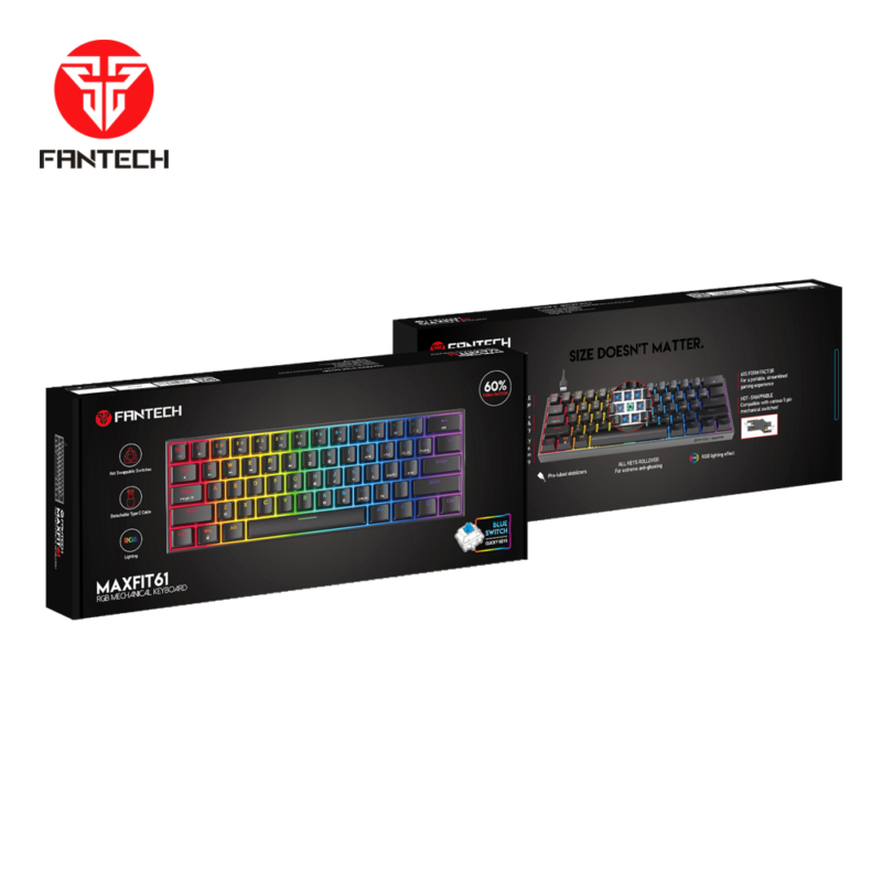 Tastatura Mehanicka Gaming Fantech MK857 RGB Maxfit61 crna (Blue switch)