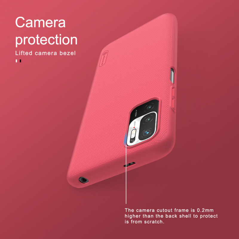 Maska Nillkin Scrub za Xiaomi Redmi Note 10 5G crvena