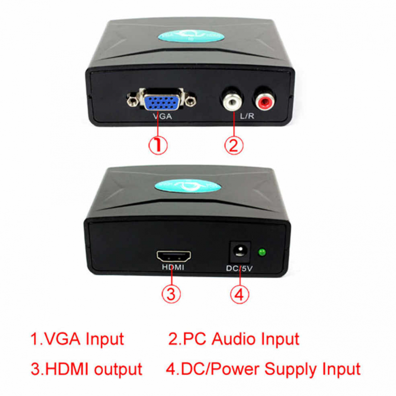 Adapter Box VGA na HDMI JWD-H1