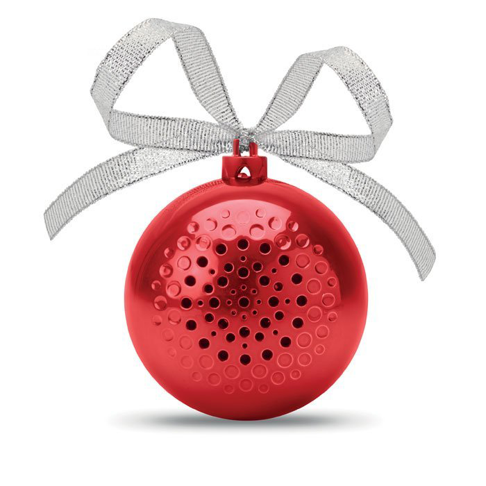 Bluetooth zvucnik novogodisnji ukras crveni
