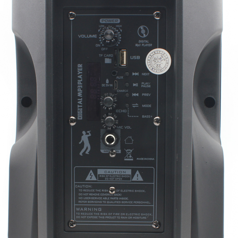 Bluetooth zvucnik PK10A 8" crni