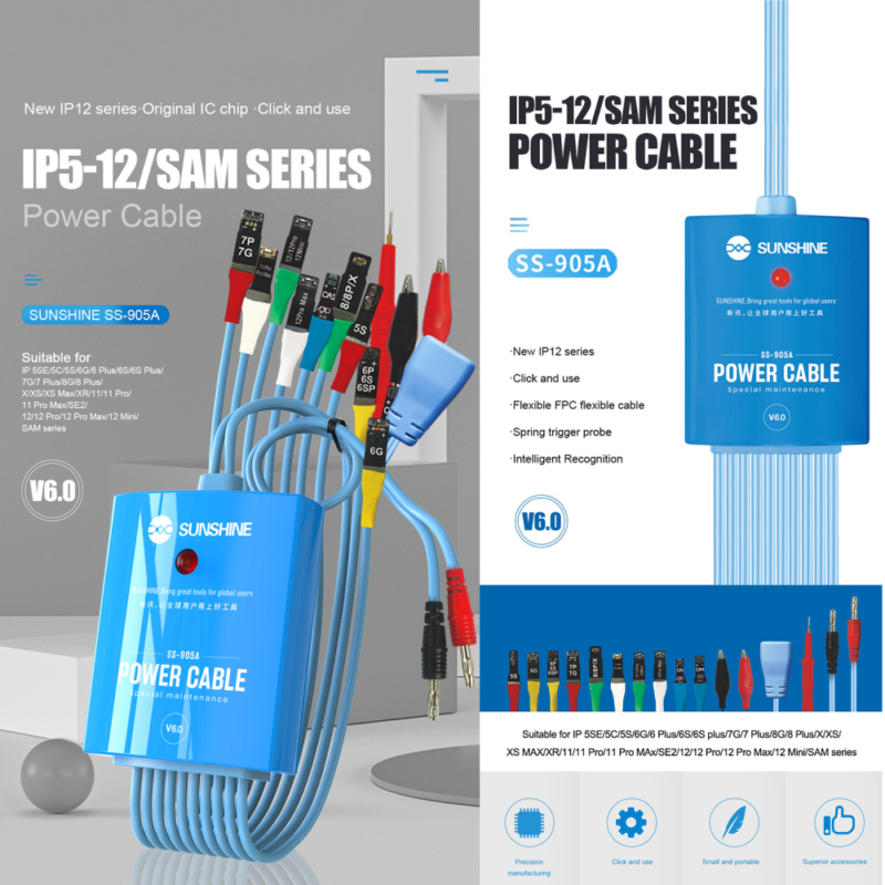 IP Service Power cable SS-905A (4/4S/5/5S/6/6S/6P/6SP/7/7P/8/8P/X/XS/XS/XS Max/XR)