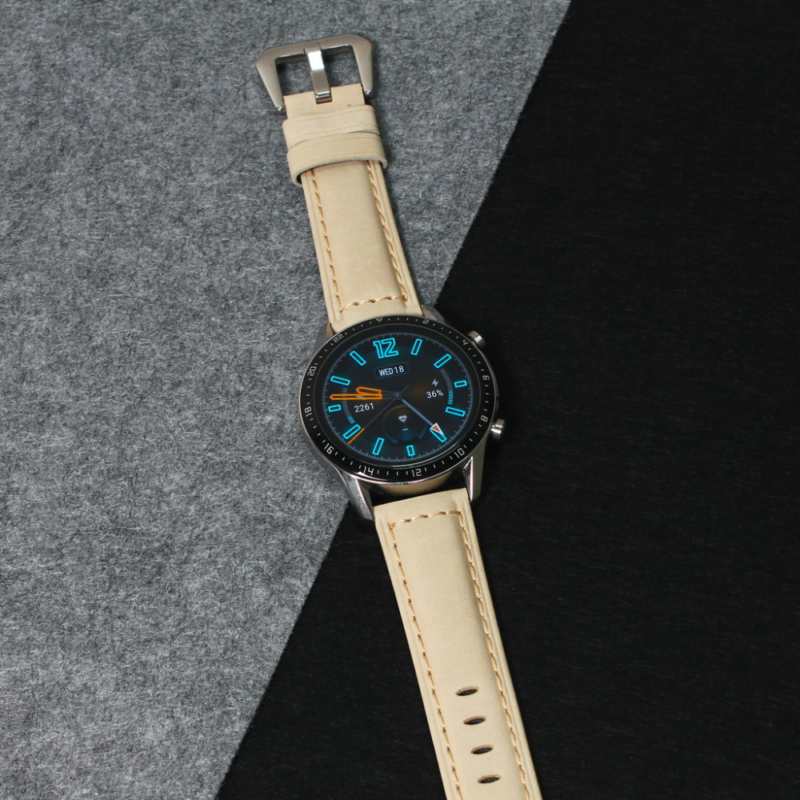 Narukvica elegant kozna za smart watch 22mm bez