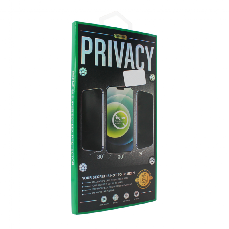 Tempered Glass Privacy 2.5D full glue za Samsung A225F Galaxy A22 4G crni