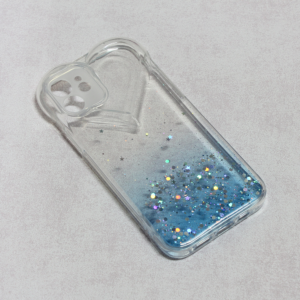 Maska Heart Glitter za iPhone 12 6.1 plava