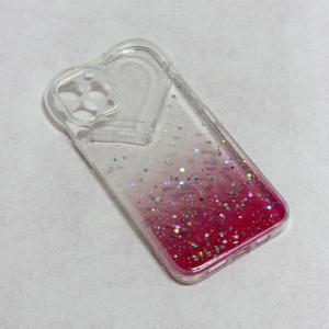 Maska Heart Glitter za iPhone 13 6.1 pink