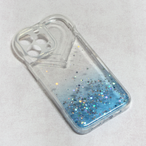 Maska Heart Glitter za iPhone 13 Pro 6.1 plava