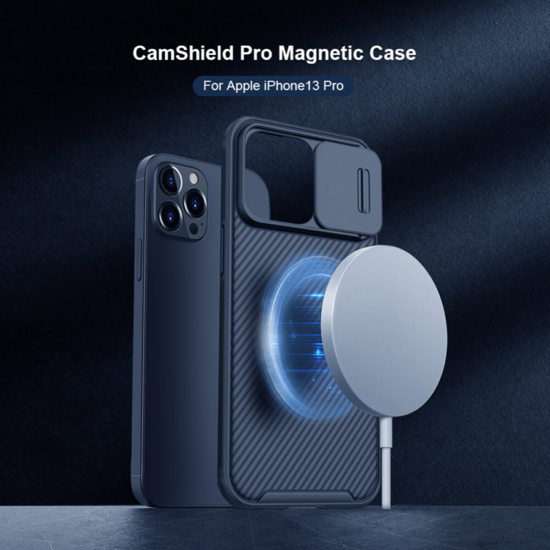 Maska Nillkin CamShield Pro Magnetic za iPhone 13 Pro 6.1 plava