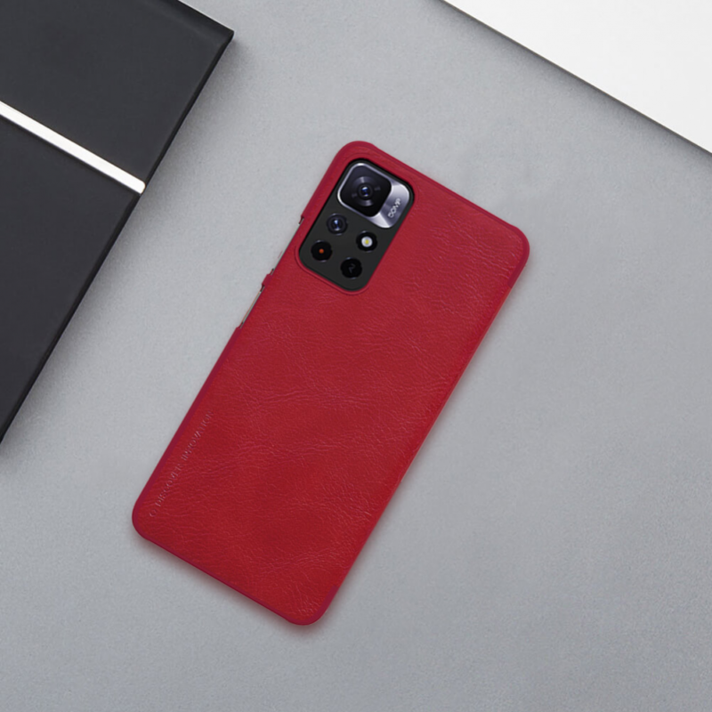 Maska Nillkin Qin za Xiaomi Redmi Note 11T 5G/Poco M4 Pro 5G crvena