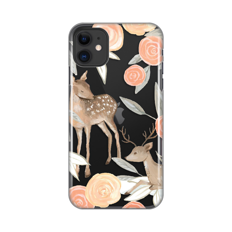 Maska Silikonska Print Skin za iPhone 11 6.1 Flower Deer