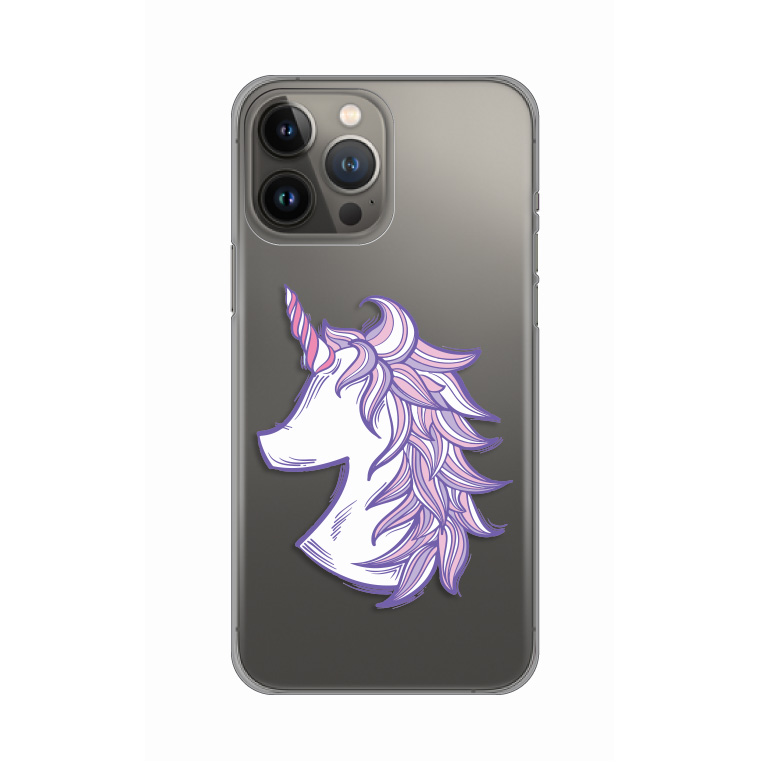 Maska Silikonska Print Skin za iPhone 13 Pro Max 6.7 Purple Unicorn
