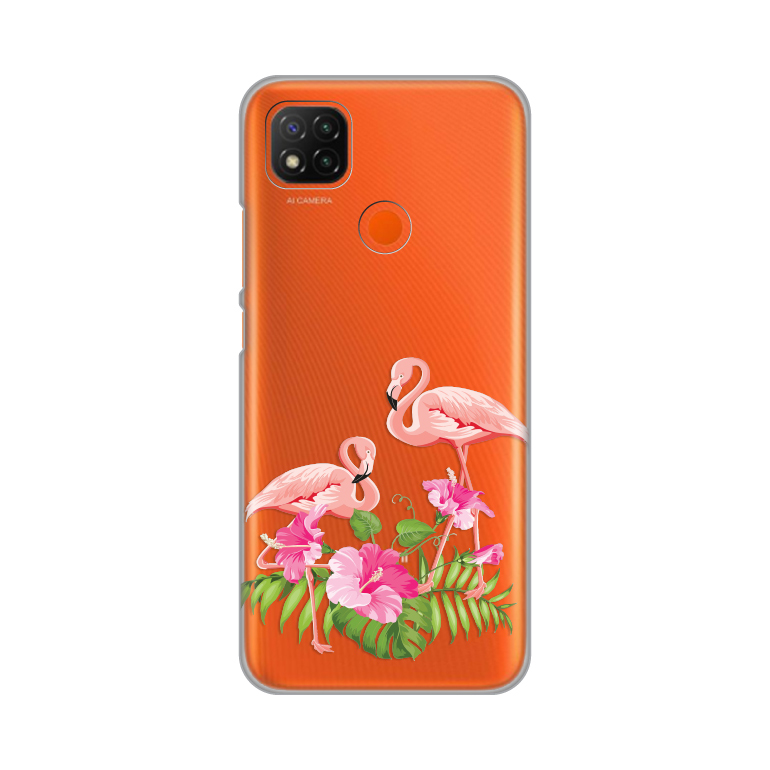 Maska Silikonska Print Skin za Xiaomi Redmi 9C Flamingo