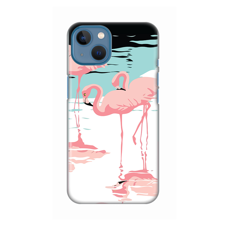 Maska Silikonska Print za iPhone 13 6.1 Pink Flamingos
