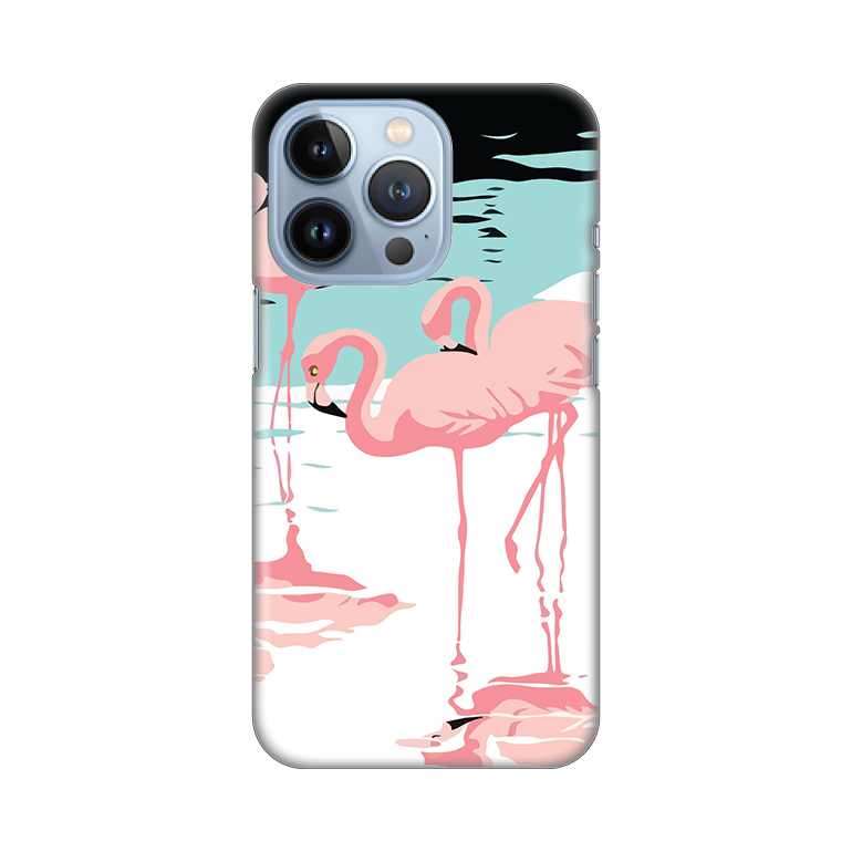 Maska Silikonska Print za iPhone 13 Pro 6.1 Pink Flamingos