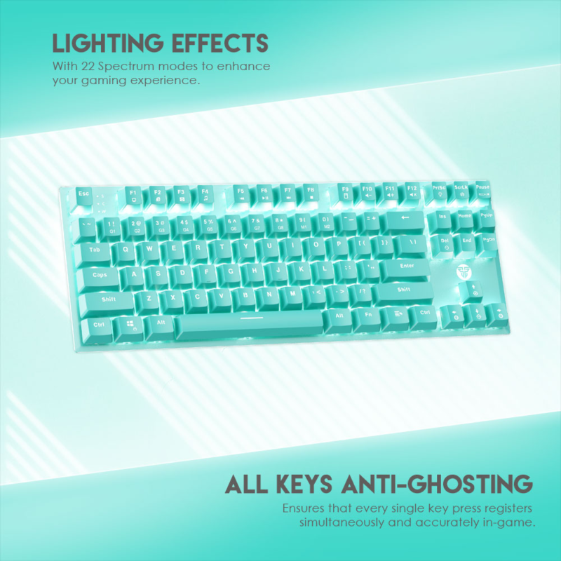 Tastatura Mehanicka Gaming Fantech MK856 RGB Maxfit 87(Blue switch) Mint Edition