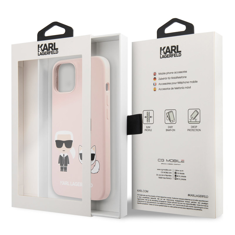 Maska Karl Lagerfeld & Choupette za iPhone 13 6.1 svetlo roze (KLHCP13MSSKCI)