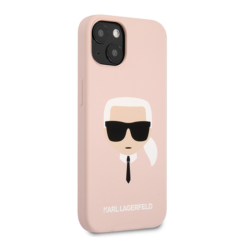 Maska Karl Lagerfeld Hc Silicone Karl Head za iPhone 13 6.1 svetlo roze (KLHCP13MSLKHLP)
