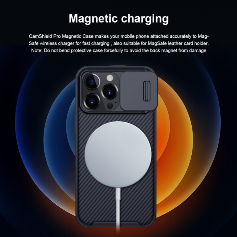 Maska Nillkin CamShield Pro Magnetic za iPhone 13 Pro 6.1 crna