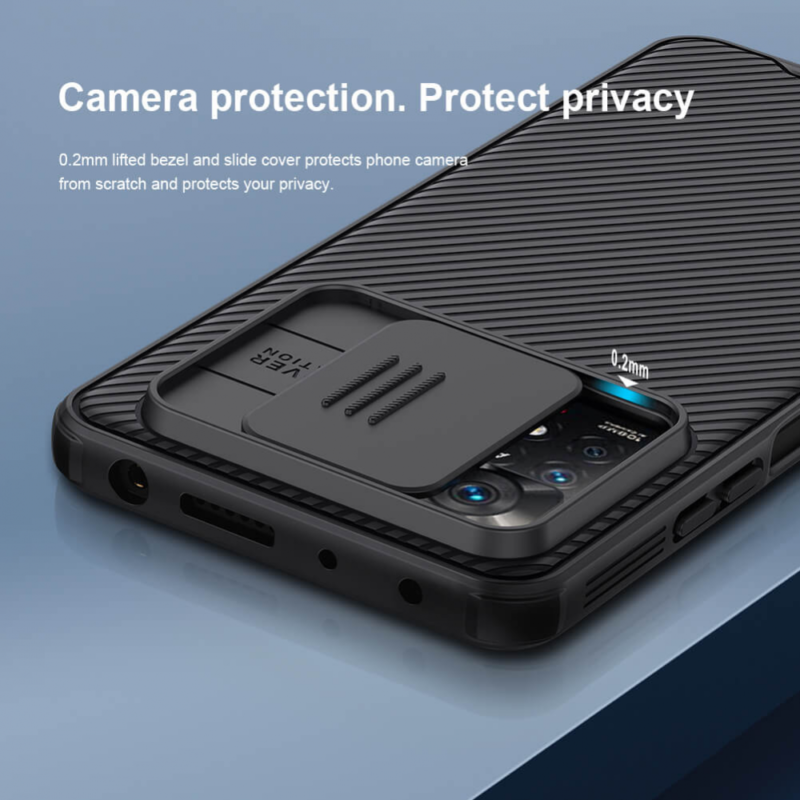 Maska Nillkin CamShield Pro za Xiaomi Note 11 Pro 4G/5G crna