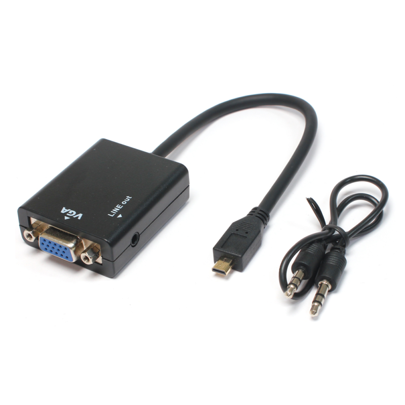 Adapter Micro HDMI na VGA M + audio JWD-HDMI1