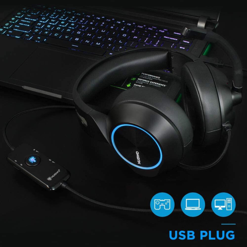 Slusalice Gaming Nubwo N11U LED USB crno plave
