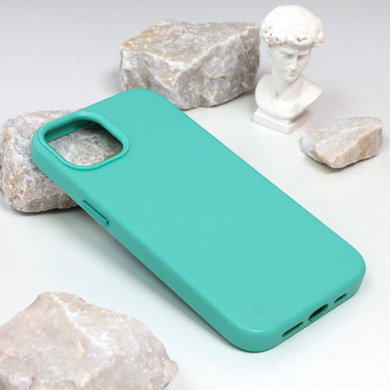 Maska Beautiful Shine Leather iPhone 14 6.1 mint