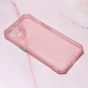 Maska Carbon Crystal za iPhone 13 6.1 pink
