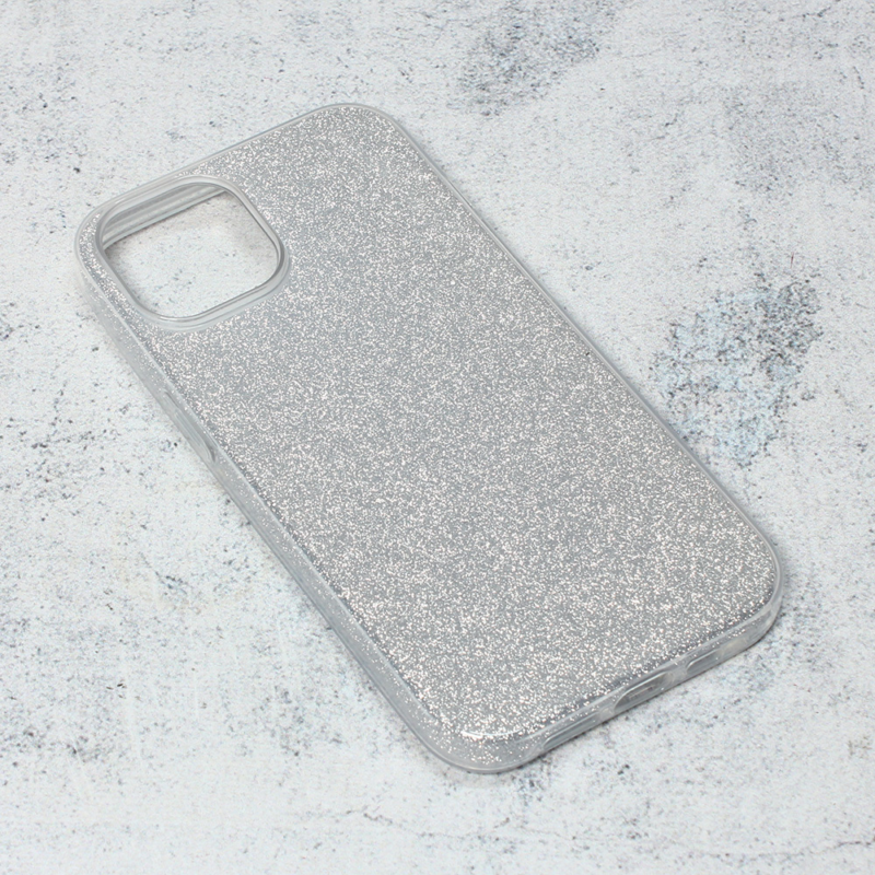 Maska Crystal Dust za iPhone 14 6.1 srebrna