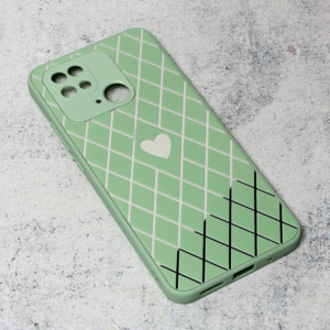 Maska Diamond Heart za Xiaomi 10c svetlo zelena