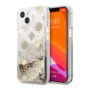Maska Guess Hc Liquid Glitter Peony za iPhone 13 6.1 zlatna (GUHCP13MLGPEGO)