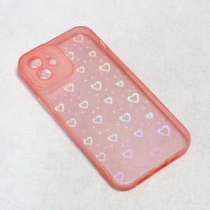 Maska Heart Color IMD za iPhone 12 6.1 roze