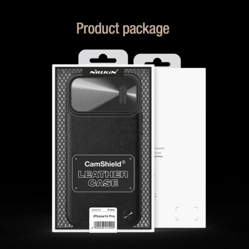Maska Nillkin CamShield Leather S za iPhone 14 Pro 6.1 crna