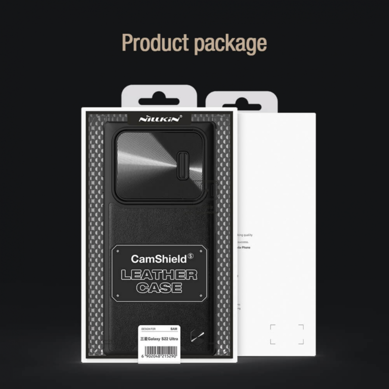 Maska Nillkin CamShield Leather S za Samsung S908B Galaxy S22 Ultra 5G crna