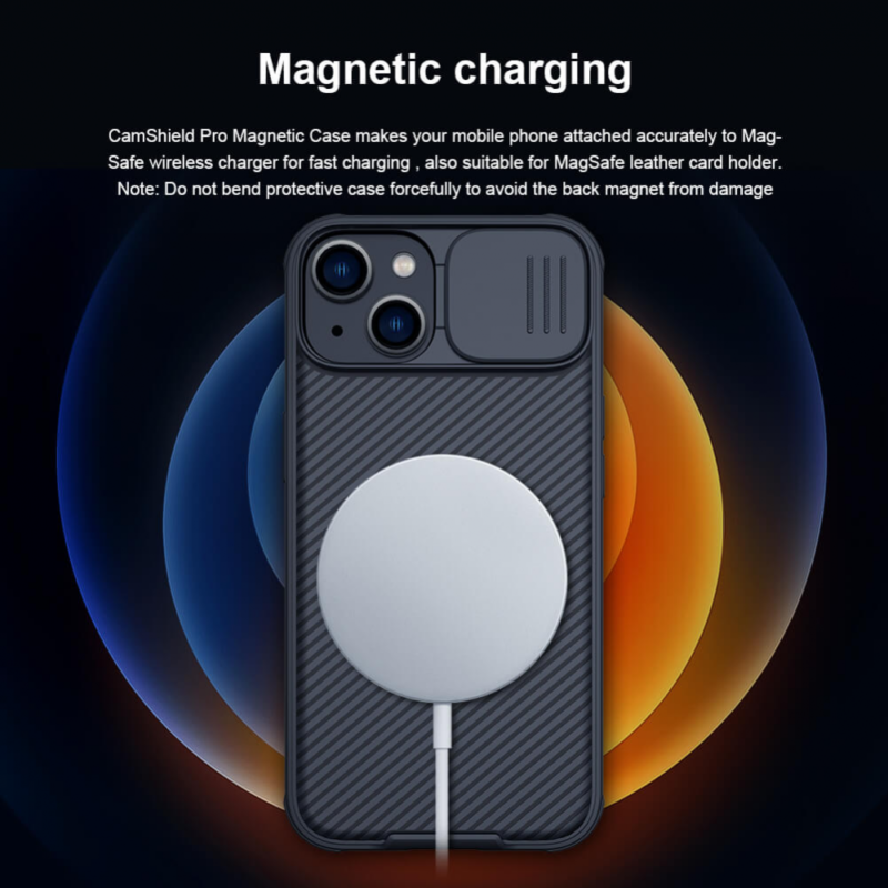 Maska Nillkin CamShield Pro Magnetic za iPhone 14 6.1 crna
